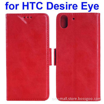 Oil Printing Crazy Horse Texture Wallet Leather Phone Case for HTC Desire Eye